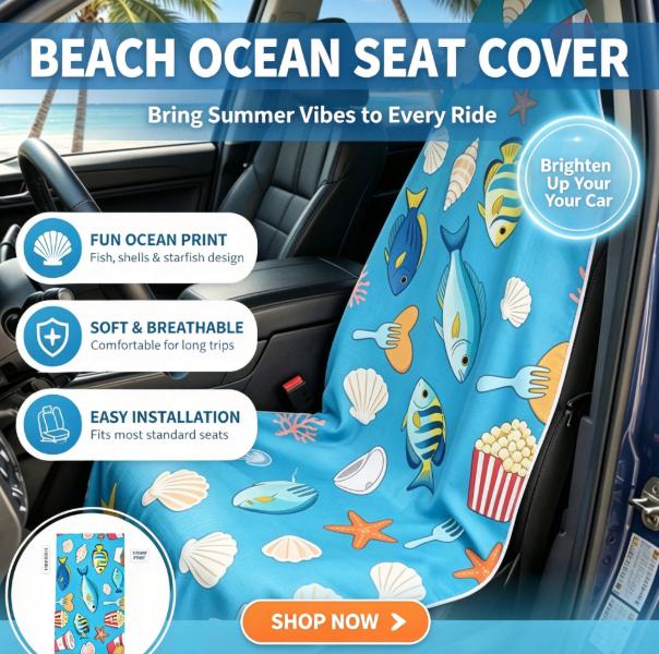 Outdoor Camping Carpet - 2‑in‑1 Beach Towel Car Seat Cover