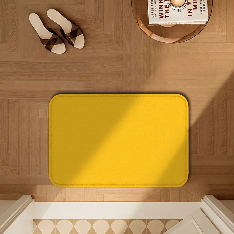Outdoor Camping Kitchen With Sink - 1PC Pure Yellow Pattern Door Mats