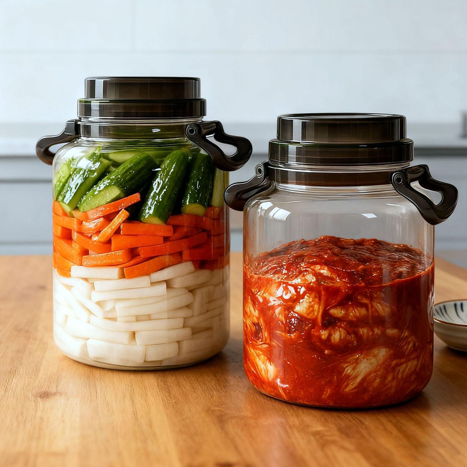 Bear Canister - 5L Pickle Jars with Lids Press-Type