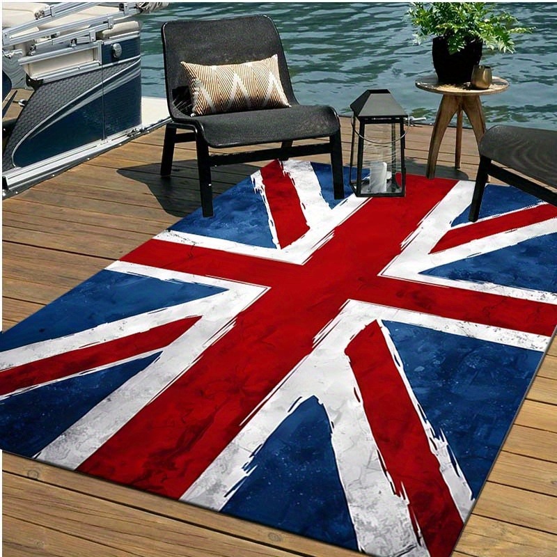 Outdoor Camping Kitchen With Sink - 1PC Flag Pattern Kitchen Rugs Non-Slip