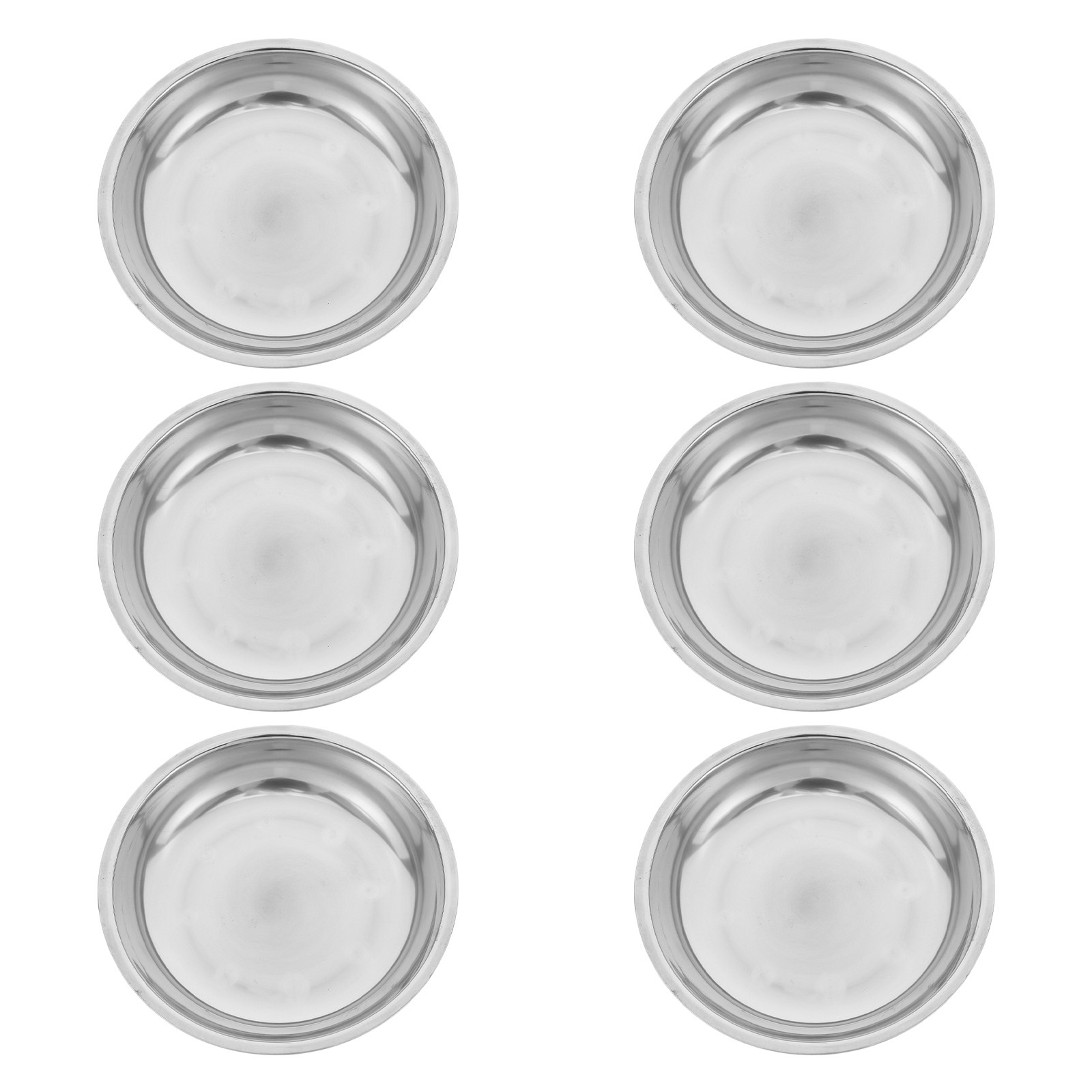 Outdoor Camping Food - 6Pcs High Quality Stainless Steel Round