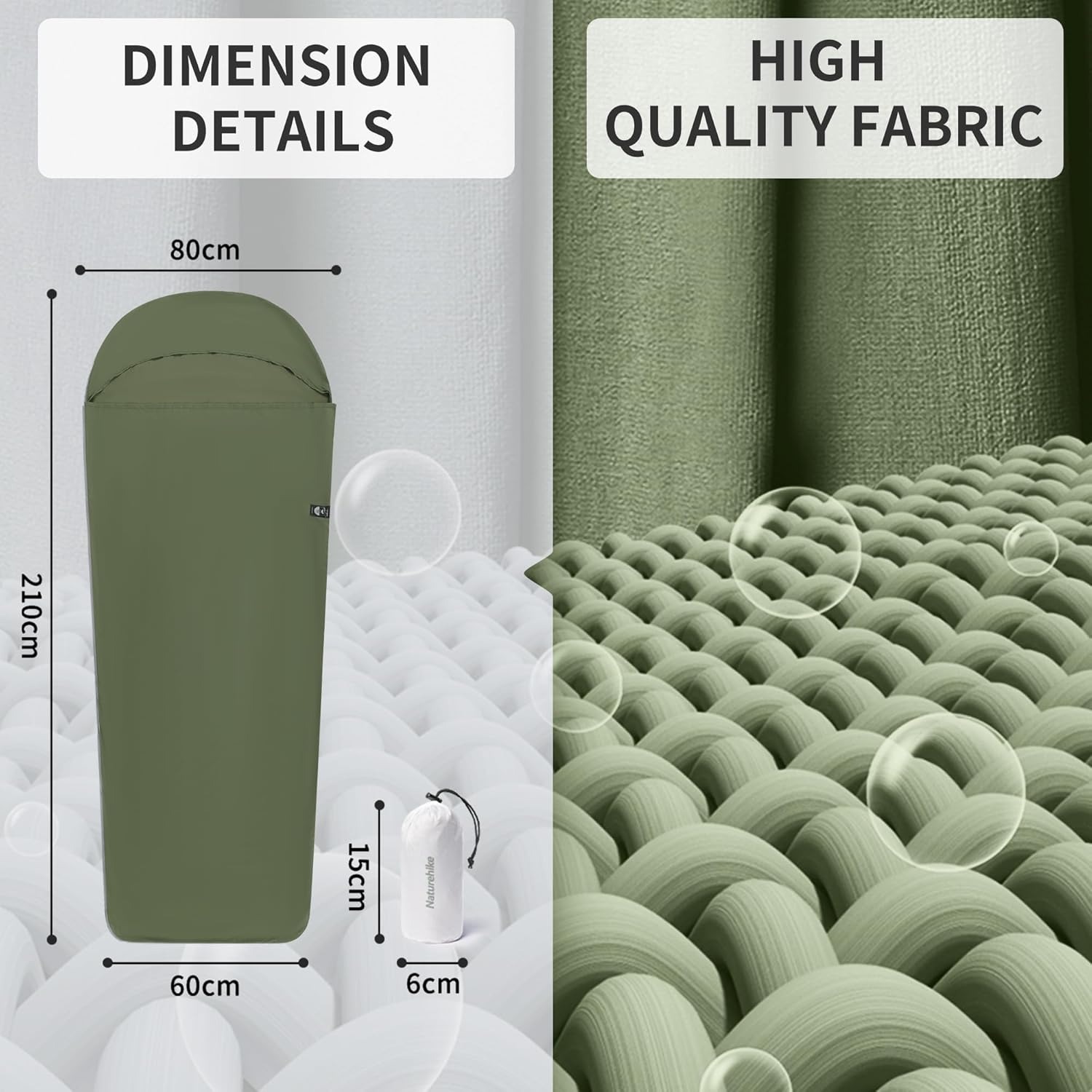 Naturehike Sleeping Bag Liner  - đánh giá và giá Ultralight Ground Sheet