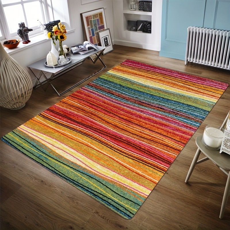 1PC Rainbow lines Door Mats pa - đánh giá và giá Outdoor Camping Kitchen With Sink