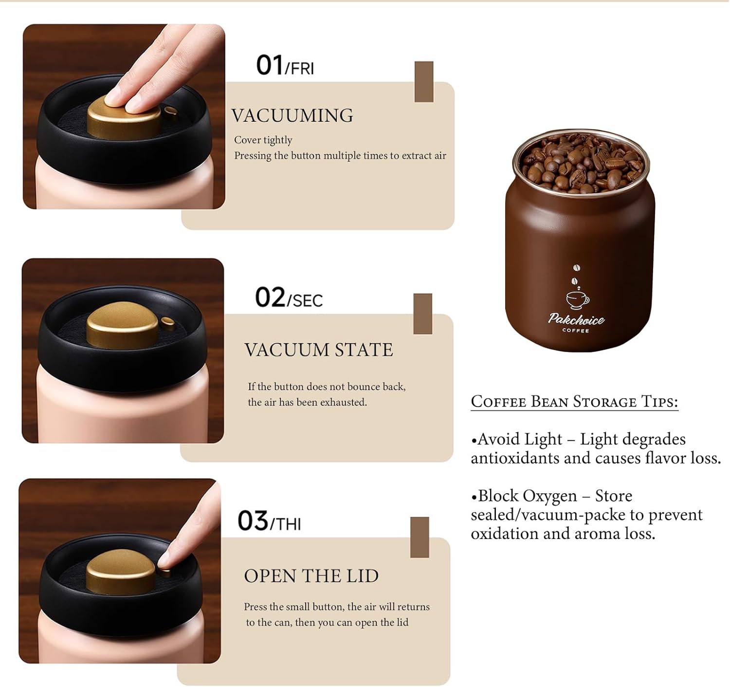 Vacuum Coffee Bean Storage Con - đánh giá và giá Bear Canister