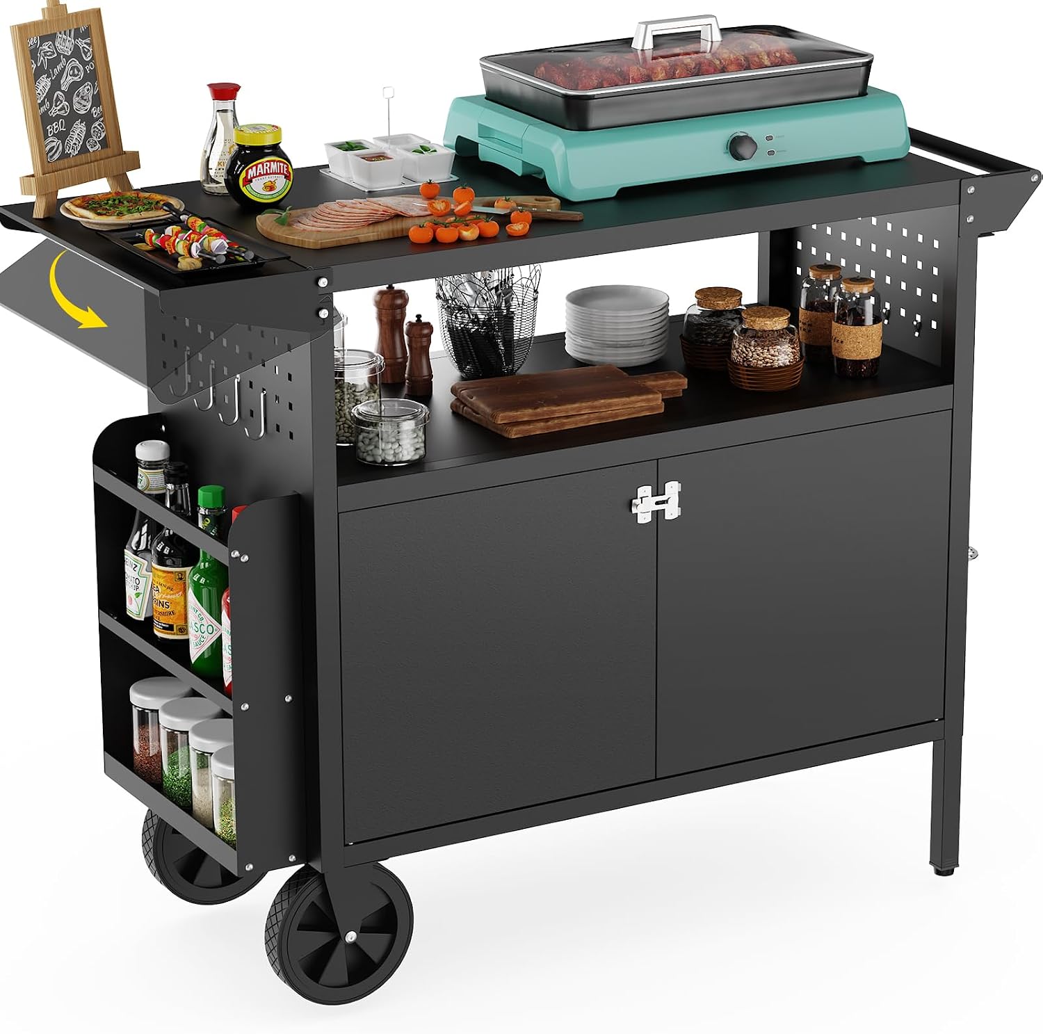 Outdoor Grill Cart Table With  - đánh giá và giá Outdoor Camping Food