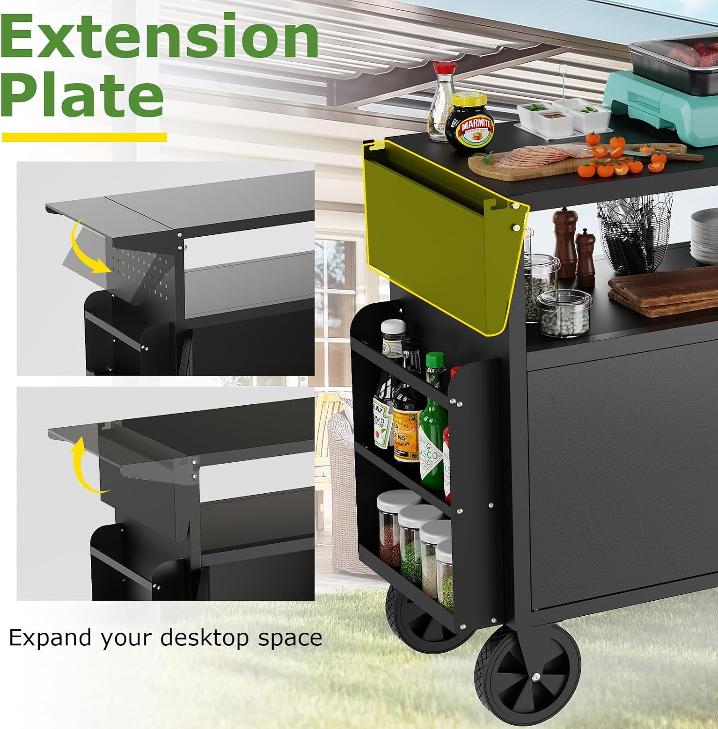 Outdoor Grill Cart Table With  - đánh giá và giá Outdoor Camping Food
