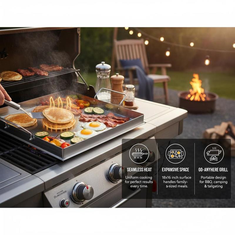 Universal Flat Top Griddle 18x - đánh giá và giá Outdoor Camping Food