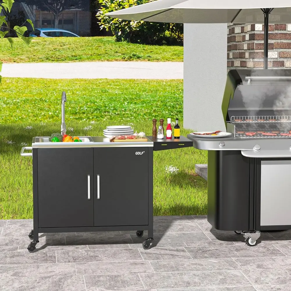 Outdoor Kitchen Island with St - đánh giá và giá Outdoor Camping Kitchen With Sink