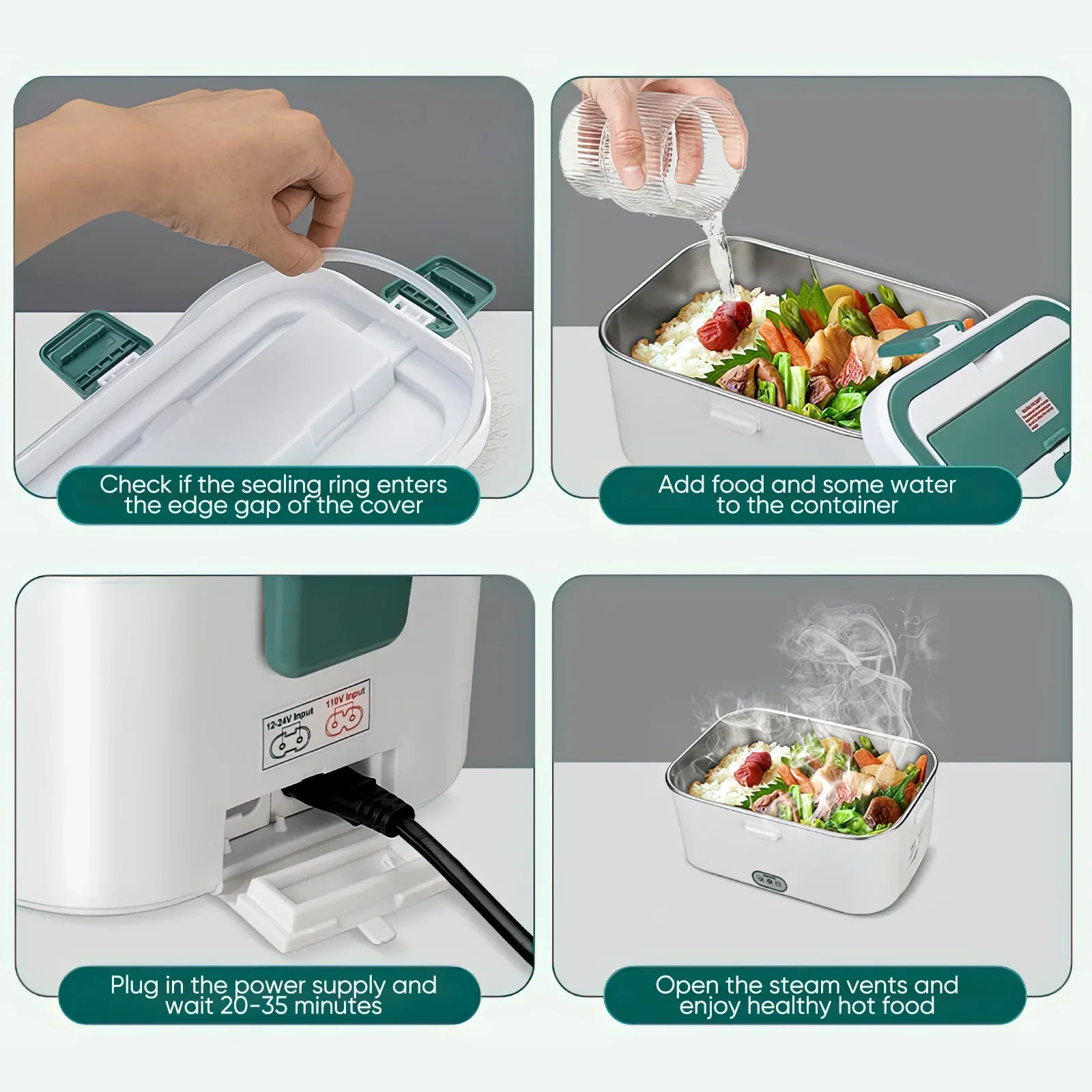 Electric Lunch Box Food Warmer - đánh giá và giá Outdoor Camping Food
