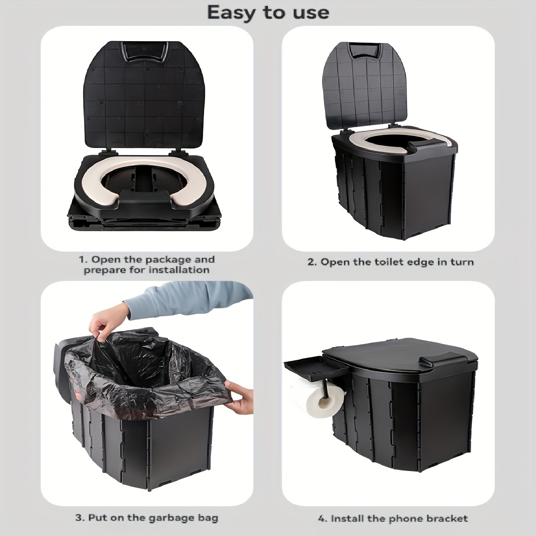 Portable Folding Toilet with P - đánh giá và giá Outdoor Camping Carpet