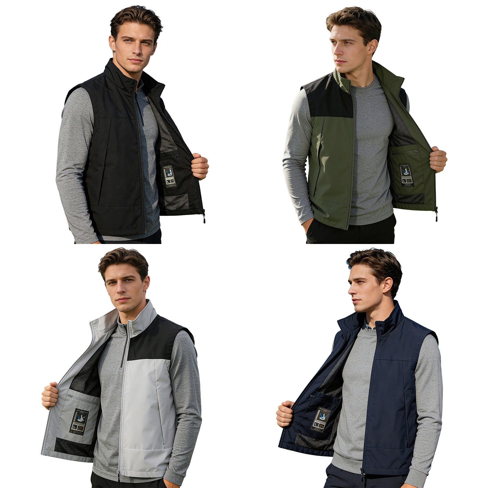 #M-5XL Men Golf Vest Stand Col - đánh giá và giá Outdoor Camping In Winter