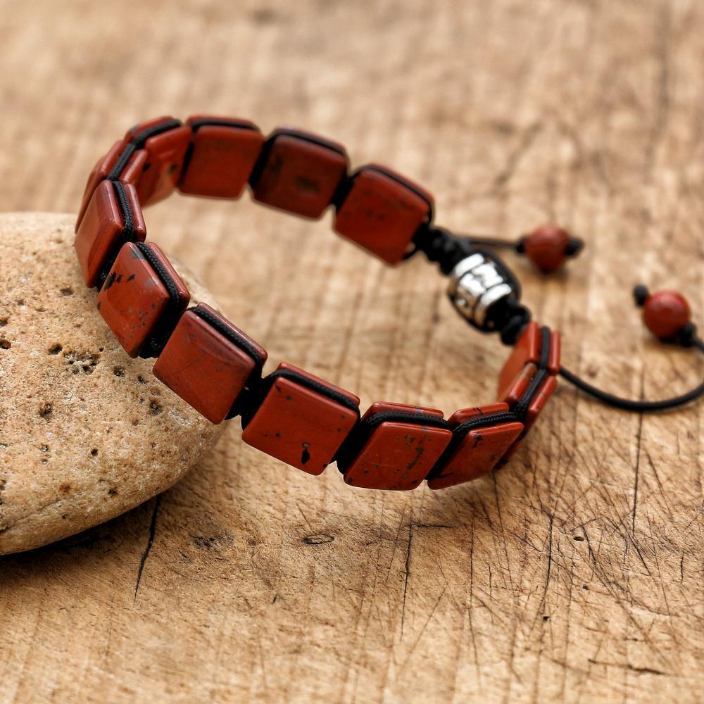 Handmade Natural Red Jasper St - đánh giá và giá Paracord Bracelet