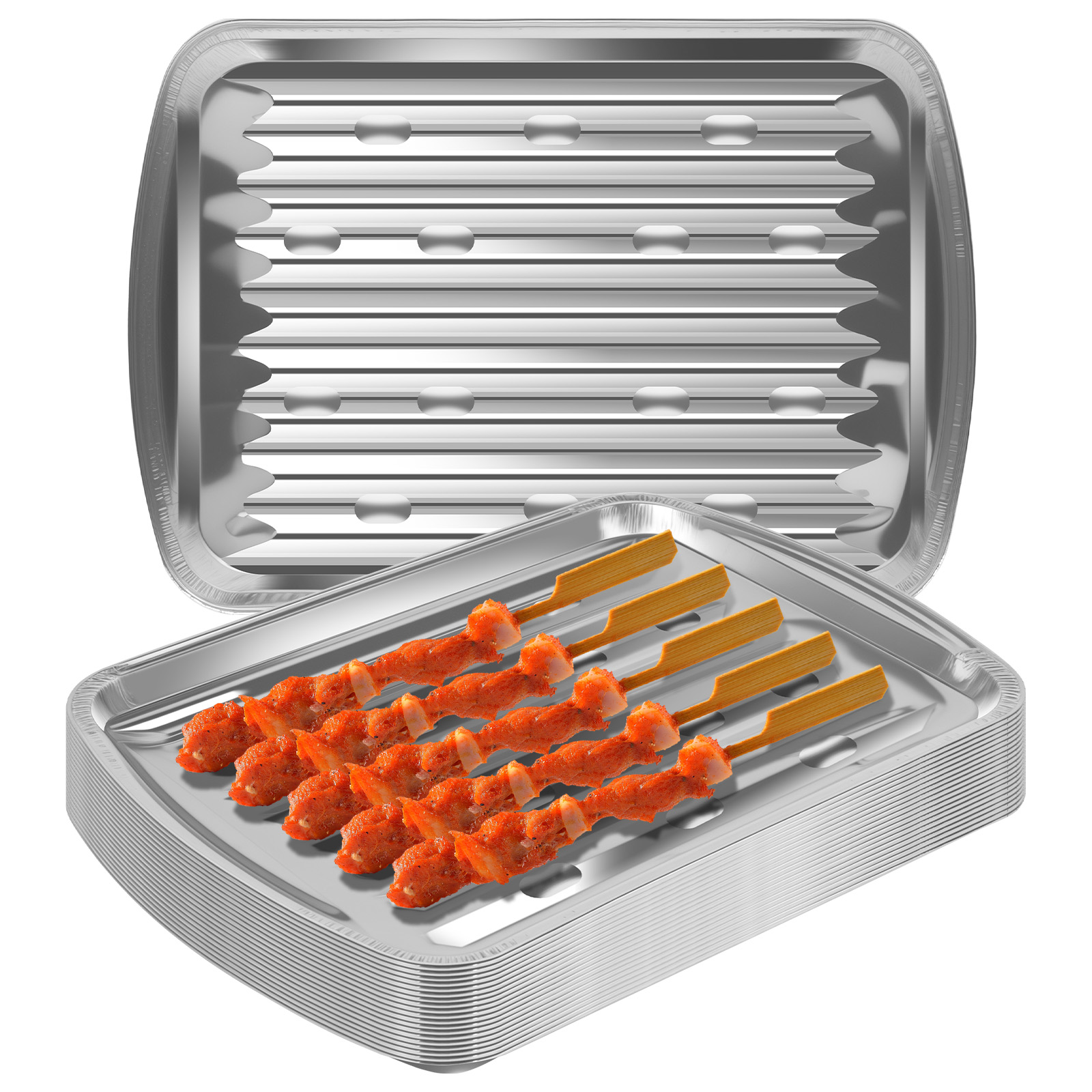Aluminum Foil Trays Non-Stick  - đánh giá và giá Outdoor Camping Food