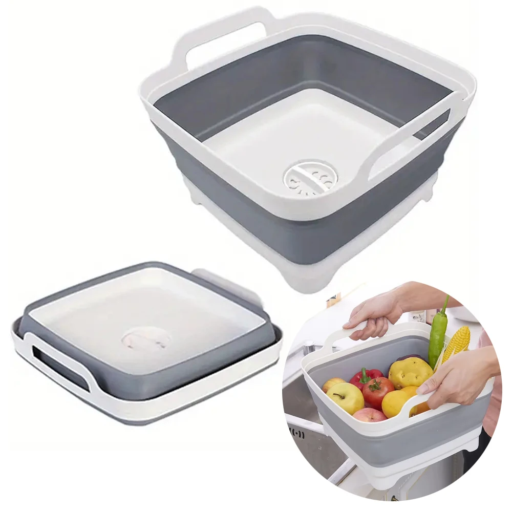 1Pc Square Fruit Vegetable Was - đánh giá và giá Outdoor Camping Kitchen With Sink