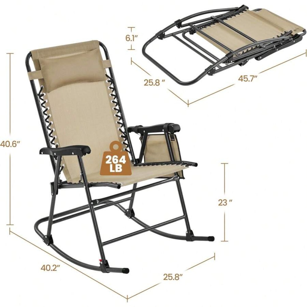 26 Inch Outdoor Rocking Chair  - đánh giá và giá Outdoor Camping Rocking Chair