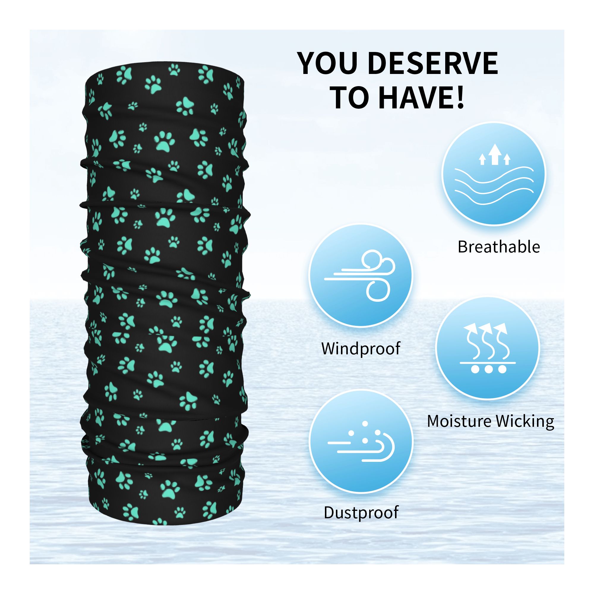 Custom Aqua Dog Paw Print Patt - đánh giá và giá Trekking Gaiters