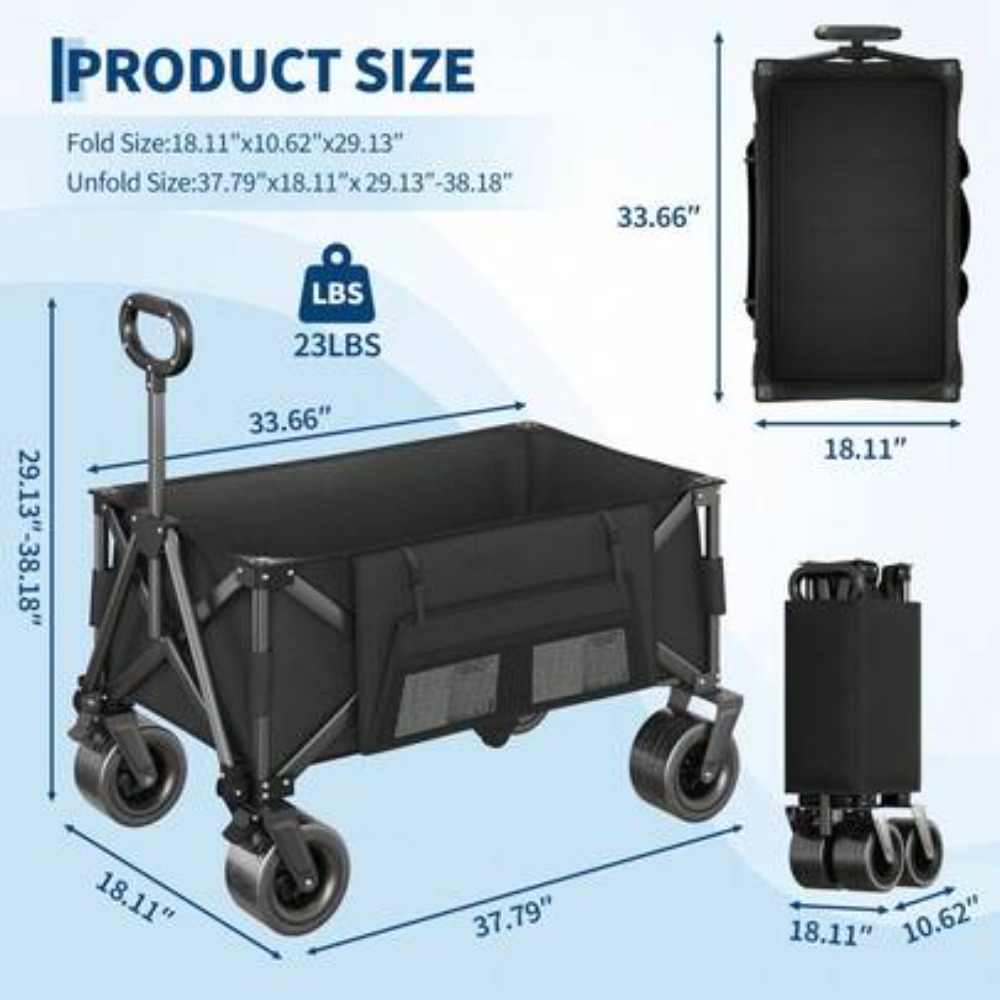Foldable Utility Wagon Cart 46 - đánh giá và giá Outdoor Camping Shop