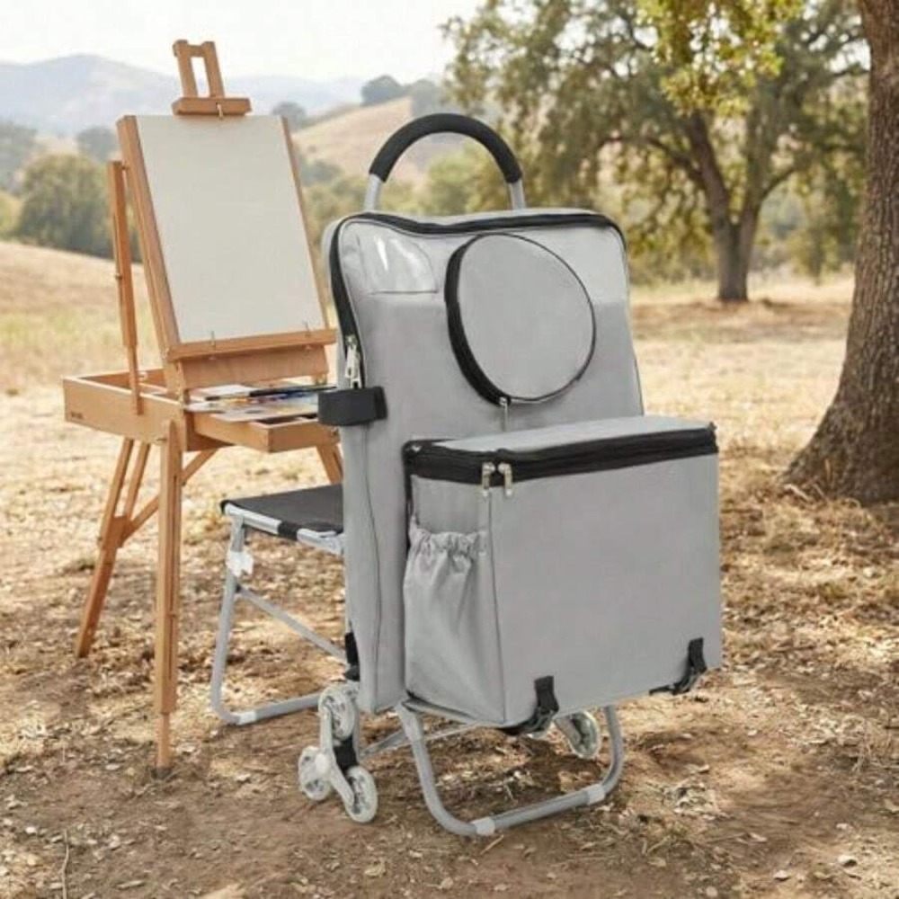 3 Wheel Folding Art Cart with  - đánh giá và giá Outdoor Camping Shop